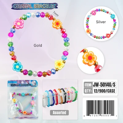 JW-5014, Crystal Bracelet Random Color, 887257850011