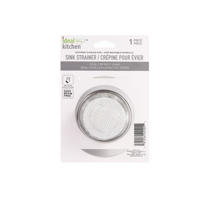 42101, Ideal Kitchen Stainless Steel Wide Rim Sink Strainer - Fine Mesh, 191554421011