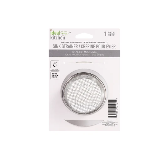 42101, Ideal Kitchen Stainless Steel Wide Rim Sink Strainer - Fine Mesh, 191554421011