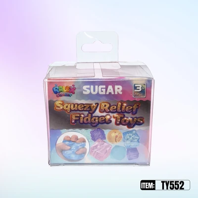 TY552, Squeezy Relief Fidget Toys Ice Cube 2", 887258005526