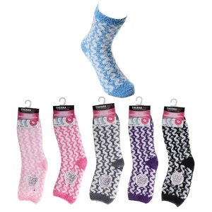 12021, Thermaxxx Fuzzy Socks HD Zig Zag, 191554120211