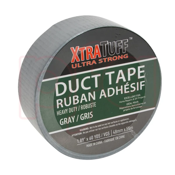 44003, XtraTuff Duct Tape 1.89in by 60yd Silver, 191554440036