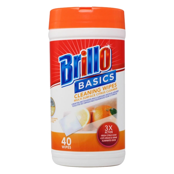 BB-28107, Brillo Wipes 40ct Multi Purpose Orange, 810020281071