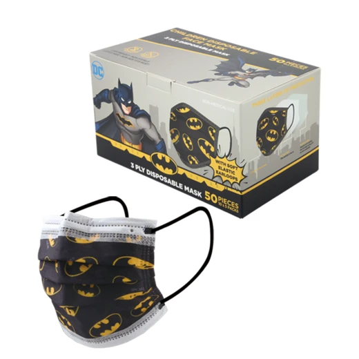 DCM50-BM, DC Children Mask 50PK Batman, 8888047874295