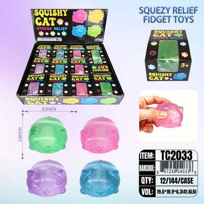TC2033, Sugar Squeezy Relief Fidget Toys Maneki-neko, 887258040336