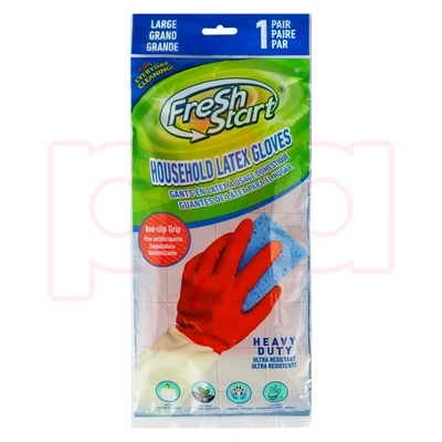 41006, Fresh Start Latex Household Glove Red HD L, 191554410060