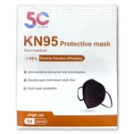 MASK-KN95-5C, Face Mask KN95 50pcs Box 5C BLACK