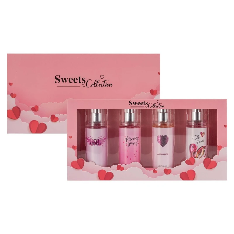 Women's 4pcs Body Mist Gift Set Sweets Collection 4×3.4fl.oz/100ml Body Mist