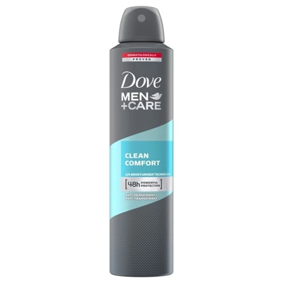 DBS250MCC, Dove Body Spray 250ml Men's + Clean Comfort, 8718114216324
