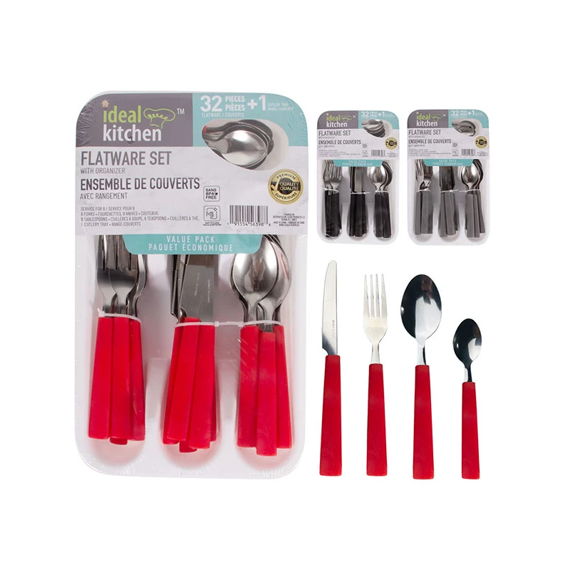 Ideal Kitchen 32PK FLATWARE SET WITH ORGANIZER