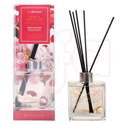 99852, Air Fusion Scented Reed Diffuser Set Peony & Rose Water 120ml, 191554998520