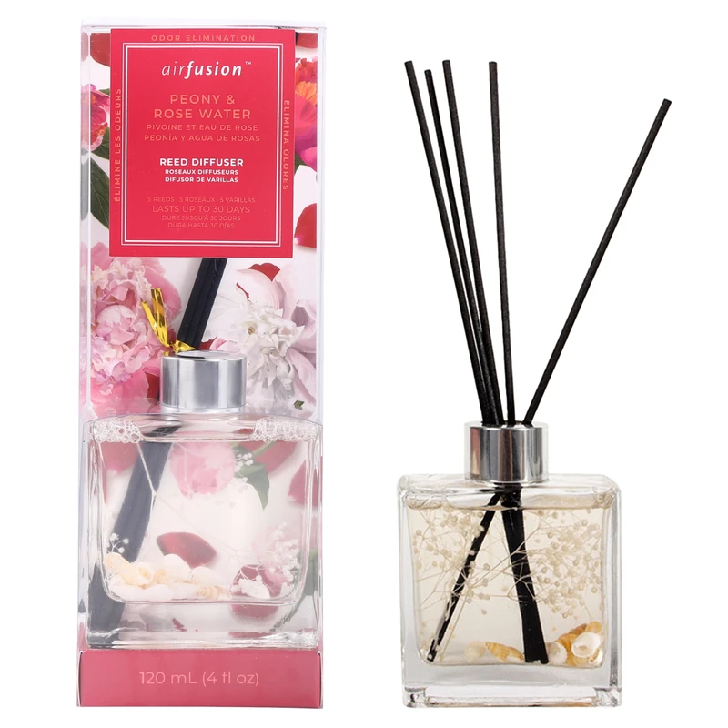 Air Fusion Scented Reed Diffuser Set Peony & Rose Water 120ml