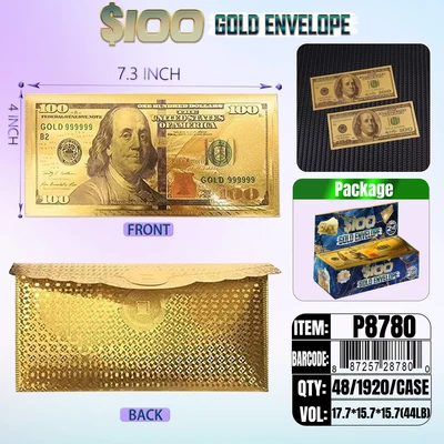 P8780, $100 Dollar Envelope, 887257287800