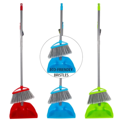 47110, Fresh Start Plastic Broom & Long Dustpan, 191554471108