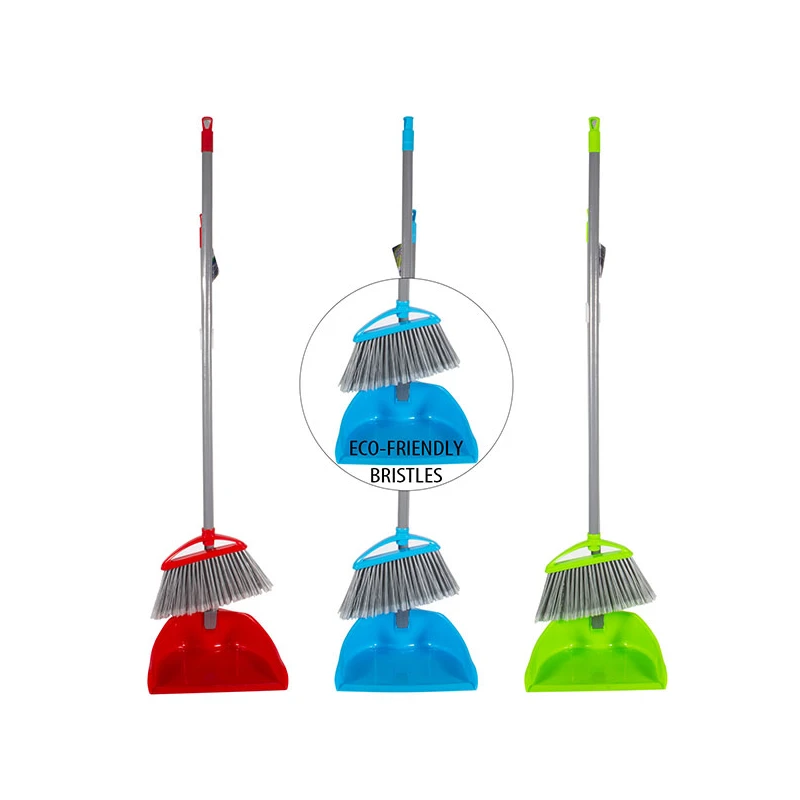 Fresh Start Plastic Broom & Long Dustpan