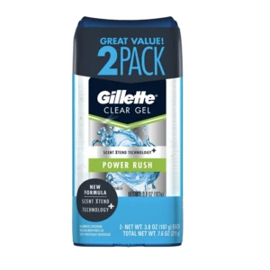GD38PR, Gillette Deo Gel 3.8oz Power Rush 2PK, 004740065552
