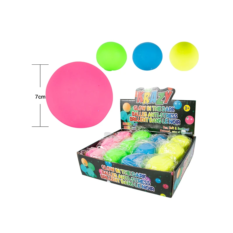 Krazy Squishy Ball 7cm Glow in Dark