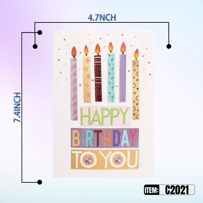 C2021, Birthday Premium Card Generic Messages Inside 12/PVC (144DP), 887257920219