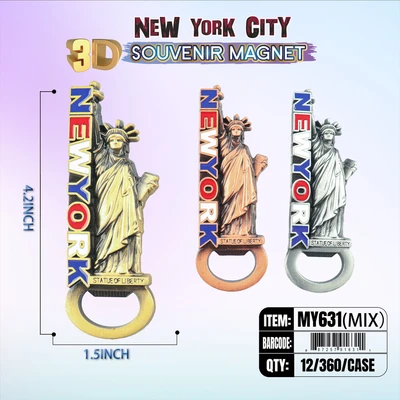 MY631, New York Souvenir M. Metal Magnet, 887257916311