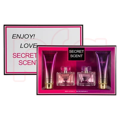 88435, Women's 4pcs Set  SECRET SCENT 4.1fl.oz/120ml×2 Body Lotion 3.4fl.oz/100ml×2 EDP, 191554884359