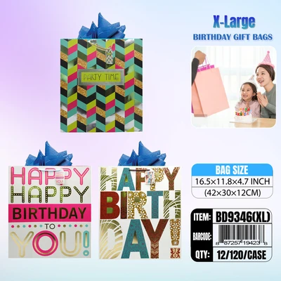 BD9346-XL, BIRTHDAY GIFT BAG XL, 887257194238