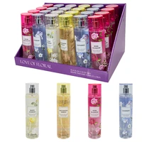 88818, Women's Body Mist Display 8 oz/ 236 ml Love Of Fruits, 4 Scents Lavender/Macadamia Vanilla/Rose Blossom/White Jasmine - United Scents