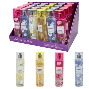 88818, Women's Body Mist Display 8 oz/ 236 ml Love Of Fruits, 4 Scents Lavender/Macadamia Vanilla/Rose Blossom/White Jasmine - United Scents, 191554886308