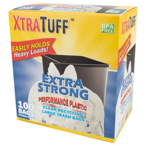 30169, Xtratuff Trash Bag Box 30 Gal 100CT Recycle Clear, 191554301696