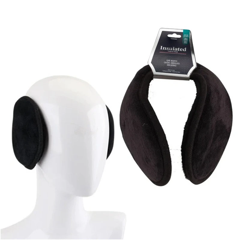 Insulated Ear Muff Behind Head Black Only
