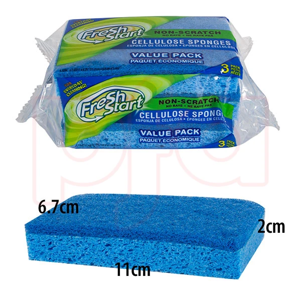 32220, Fresh Start Sponge 3PK Cellulose Non-Scratch, 191554322202