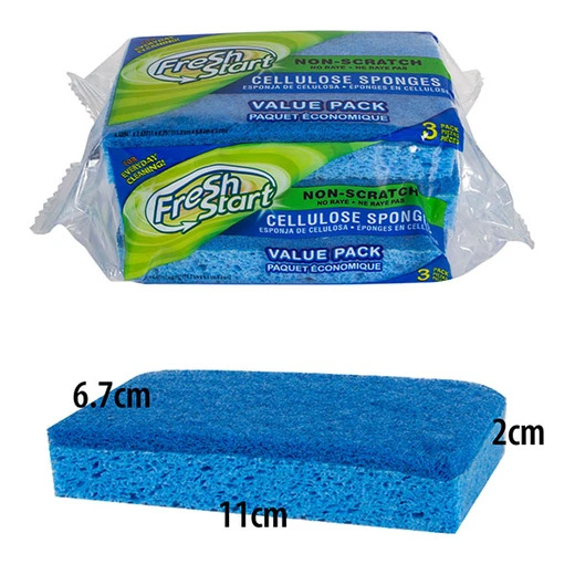 32220, Fresh Start Non-Scratch Cellulose Sponges 3PK, 191554322202