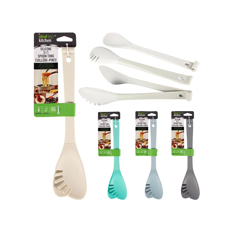 Ideal Kitchen Slicone 3in1 Tong Spoon