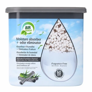 60153, Air Fusion Moisture Absorber & Odor Eliminator 14oz – Activated Bamboo Charcoal, 191554601536