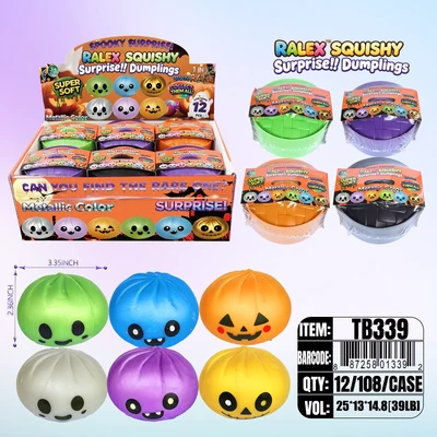 TB339, Halloween Ralex Squishy Dumplings Metallic  Color  3.35", 887258013392