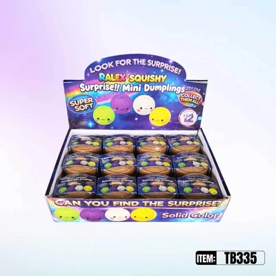 TB335, Ralex Squishy Surprise Mini Dumplings 4/Colors 2.16", 887258013354