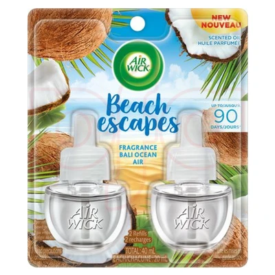 AWO2BE-BOA, Air Wick Oil 2Pack Beach Escape Bali Ocean Air, 062338006444