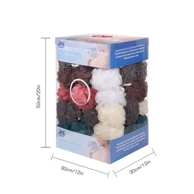 73002, Ideal Bath Multi-Color Shower Pouf 50g with PDQ, 191554730021