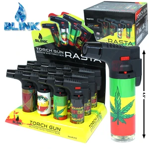 BT812, Blink 4.5" Torch Lighter Theme Rasta, 018505144129