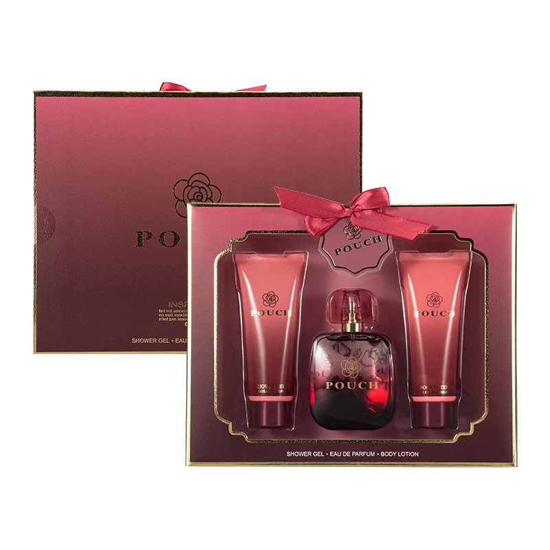 Women's 3pcs Gift Set POUCH 50ml/1.7fl.oz EDP 80ml/2.8fl.oz Shower Gel 80ml/2.8fl.oz Body Lotion