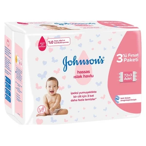 JJW72-3S, JJ Baby Wipe 72CT 3PK Sensittive, 3574661485744