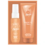 88710, SOLO EN IBIZA Women's 2pcs Mist Set  VALENCIA VIBES 1.02oz/30ml Body mist 3oz/88ml Body lotion, 191554887107