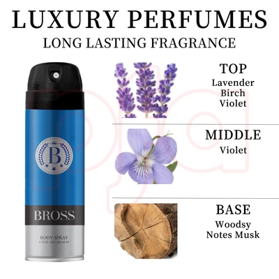 88240, Body Spray Aerosol 6.76 oz/200 ml Bross for Men - United Scents, 191554882409