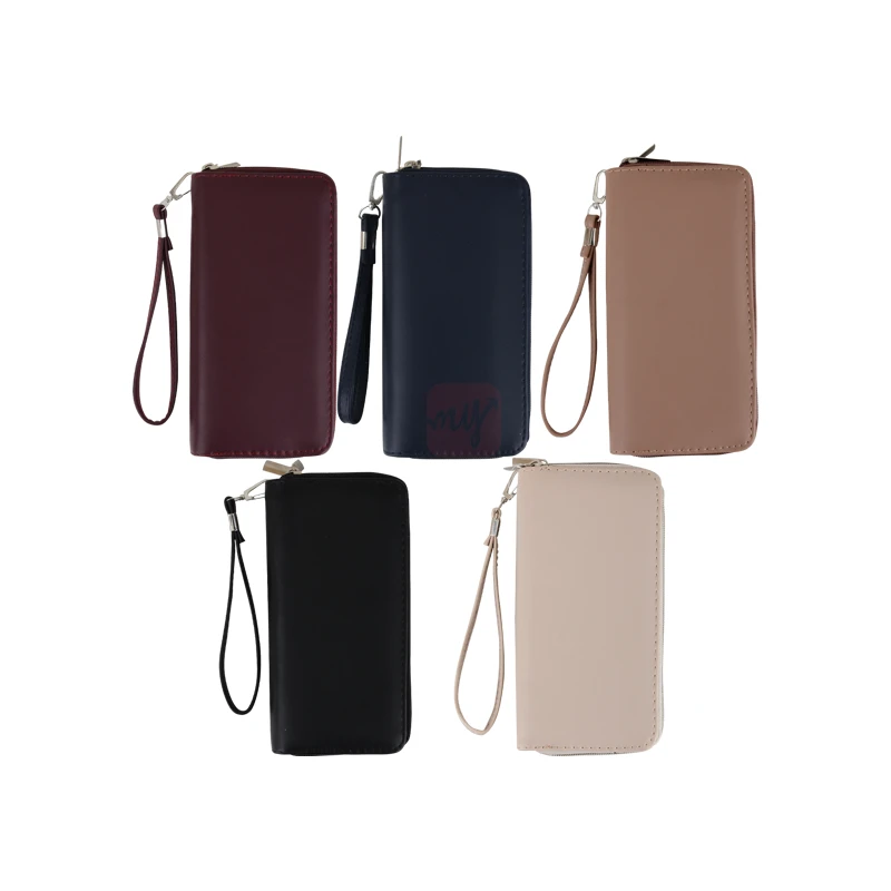 CC Wallet Dual Zipper Plain Smooth