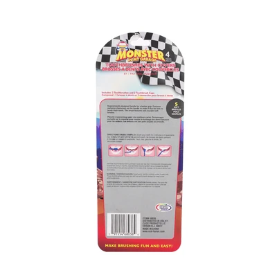 68036, Oral Fusion Kids Monster Truck Toothbrush & Cap 4PK Set, 191554680364