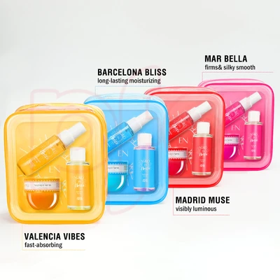 89903, Solo Women's 3pcs Bag Set 1.76 oz Body Butter 2 oz Bubble Bath 1.02 oz Body Mist Madrid Muse/Valencia Vibes/Barcelona Bliss/Mar Bella, 191554895164