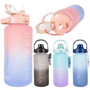 58160, Splash Plastic Bottle 64 oz Flip Cap w/ Lock & Handle Rainbow, 191554581609