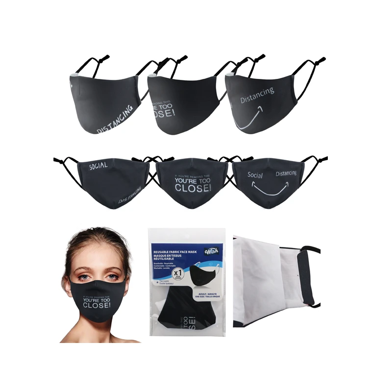 Wish Reusable Cloth Mask Words