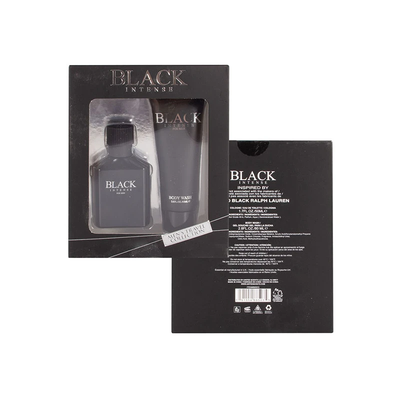 Men's 2pcs Set Black Intense 50ml/1.7fl.oz EDT+ 80ml/2.8fl.oz Body wash