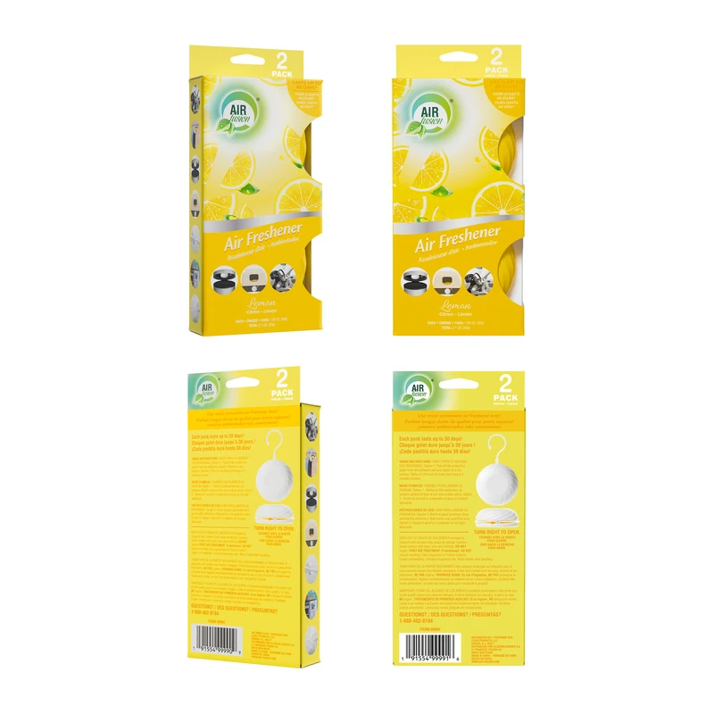Air Fusion Air Freshener Gel 2pk Lemon