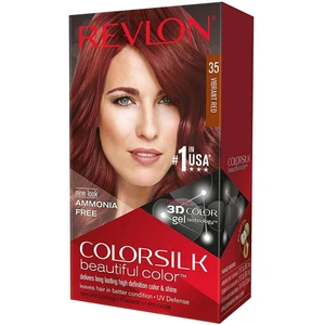 CS35, Revlon ColorSilk Hair Color #35 Vibrant Red, 309978456353